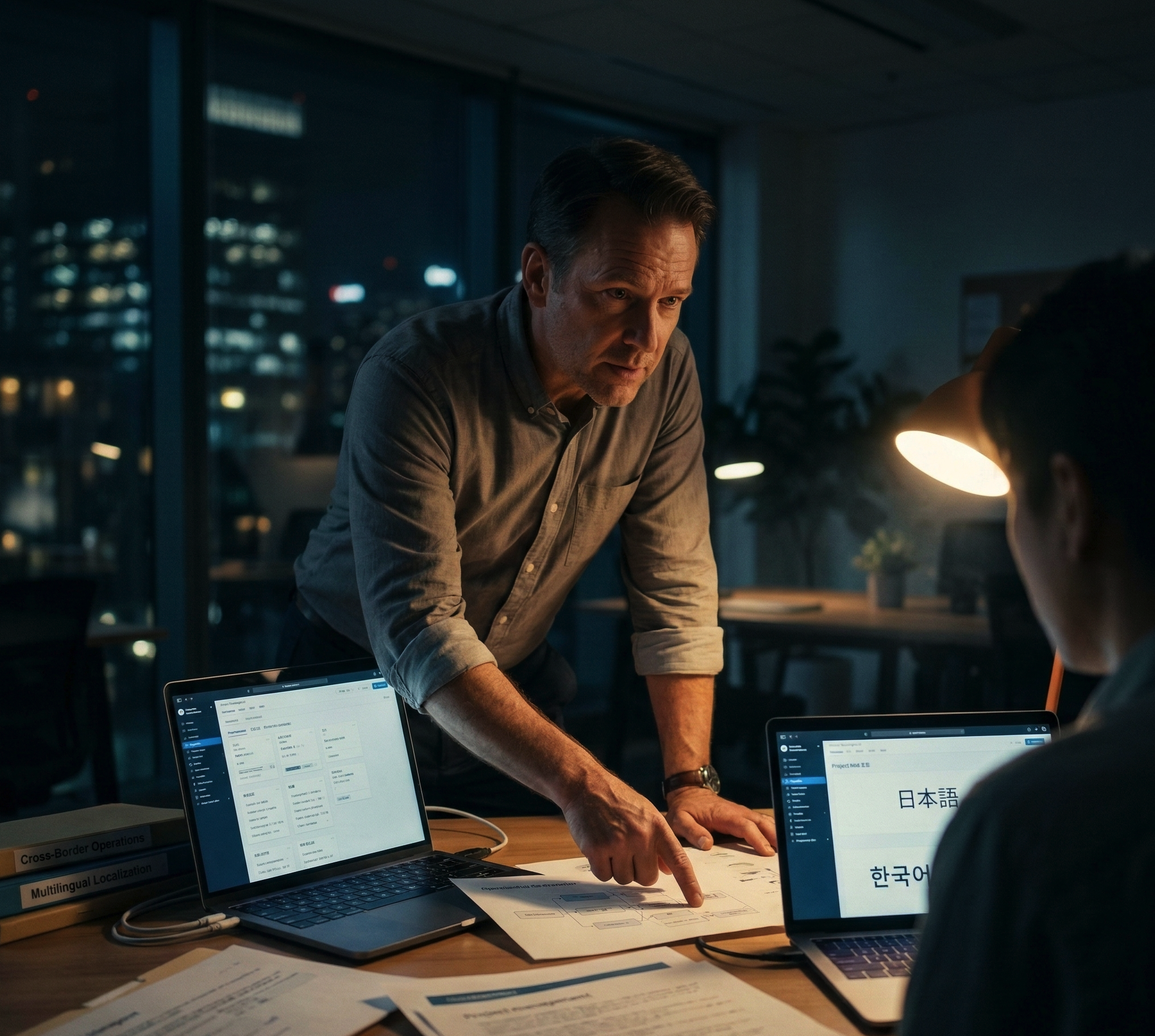 Cross-border operations and multilingual coordination